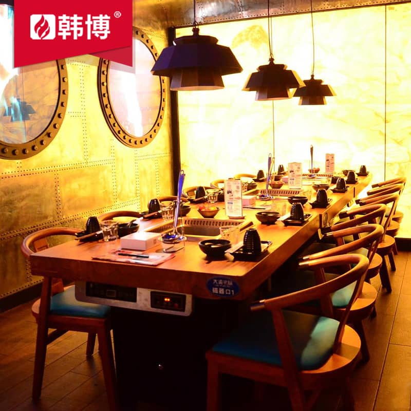 多人方鍋無煙火鍋桌