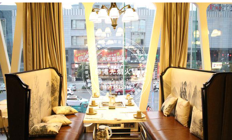 韓博大理石無煙火鍋桌秦媽火鍋定制(圖6)